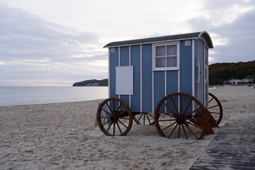 Badewagen am Strand von Binz