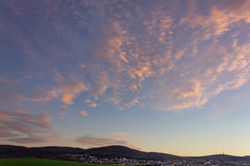 sunset in the mountains