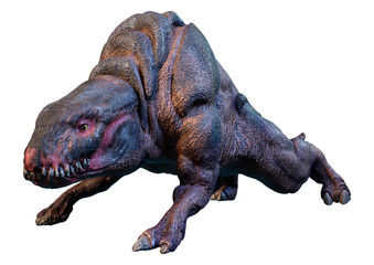 Obraz premium 3D Rendering Fantasy Creature on White