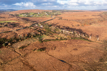 Fototapeta na wymiar Aerial view of the Owencarrow Railway Viaduct by Creeslough in County Donegal - Ireland