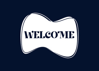 WELCOME letter logo and icon design template