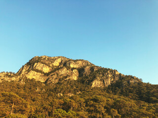 A mountain in the forest in Kabak Mugla Turkey