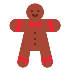 gingerbread flat icon