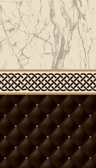 Arabic carpet design, luxurious leather, Arabic decoration and Marble