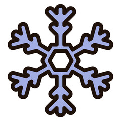 snowflake filled outline icon