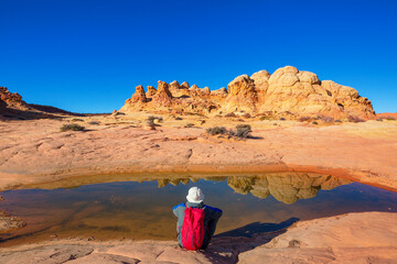 Lake in Coyote Buttes