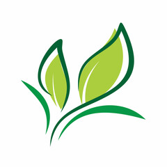 green nature leaf plant logo design