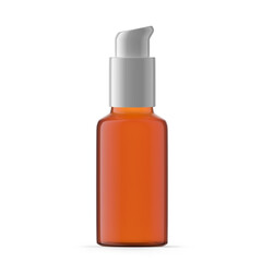 30ml 1 oz Amber Glass Pump Bottle. Isolated