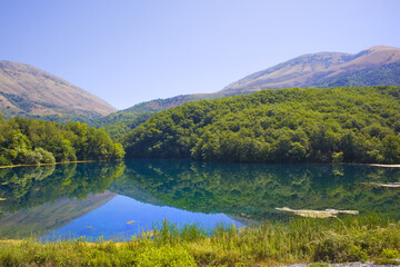 Fototapeta na wymiar National Park The Blue Eye in Albania