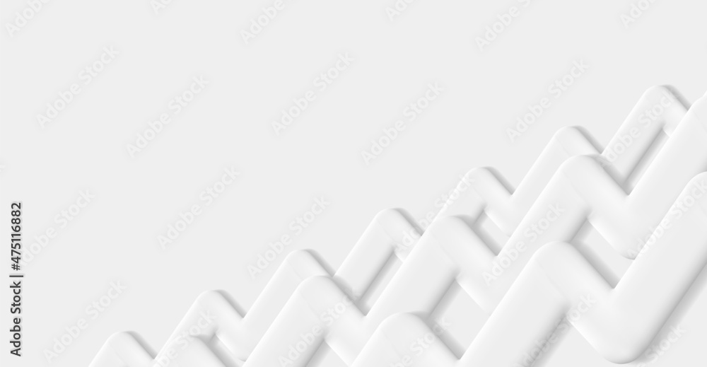 Aufkleber abstract pattern background of white 3d volume zig zag stripes like volume mono chrome graph