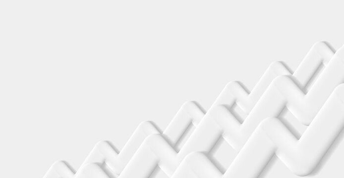 Abstract pattern background of white 3d volume zig zag stripes like volume mono chrome graph