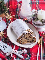 クリスマス素材 ドイツ菓子シュトーレン