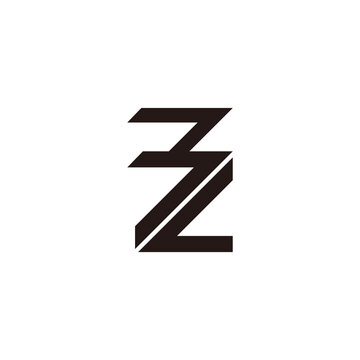 letters bl abstract geometric line logo vector