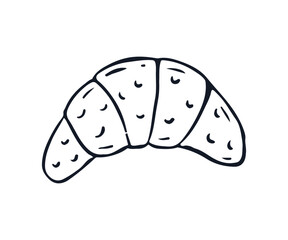 hand drawn bread for restaurant menu - coloring page