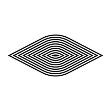 Eye icon, human eye symbol, isolated on white background. Logo template.