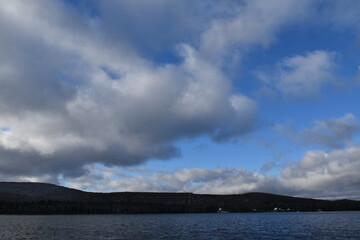 The lake in early winter, Lac Frontière, Québec, Canada