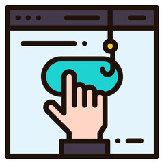 clickbait filled outline icon
