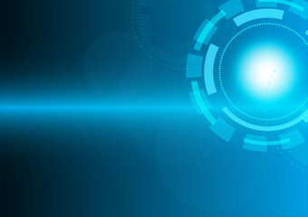 Blue circle technology abstract technology innovation concept vector background and glowing light with some Elements of this image