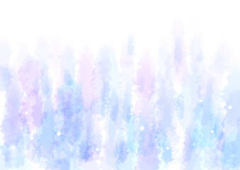 【背景素材】初夏の雨のしずく01（水彩風・紫色と水色） - obrazy, fototapety, plakaty