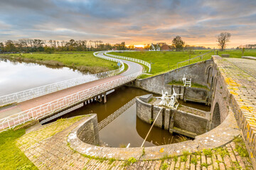 Old medieval sluice Aduarderzijl
