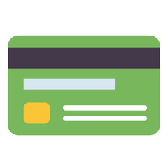 Fototapeta premium credit card flat icon