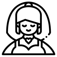 bride outline icon