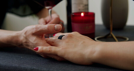 Couple Holding Hands - Concept For Love, Romance And Togetherness