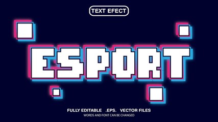 editable text effect esport theme