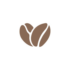 Coffee beans icon design. Simple coffee beans vector illustration.