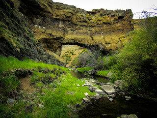 waterfall in the mountains