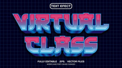 editable text effect virtual class theme