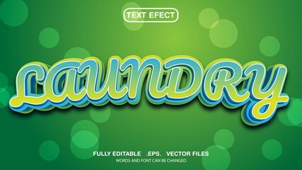 editable text effect laundry theme