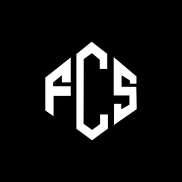FCS letter logo design with polygon shape. FCS polygon and cube shape logo design. FCS hexagon vector logo template white and black colors. FCS monogram, business and real estate logo.