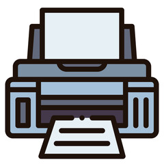 printer filled outline icon