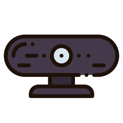 web cam filled outline icon