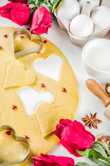 Valentine day baking background