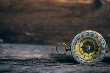 compass on an old wooden table © Fantastic