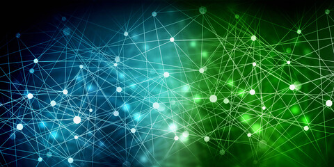 2d illustration Abstract futuristic electronic circuit technology background