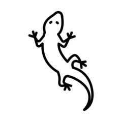 Leopard Gecko Outline Icon Animal Vector
