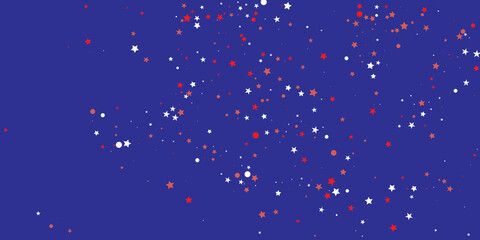 Coral Stars Invitation. Blue Confetti Symbol. White Starry Isolated. Indigo Texture Design. Sparkling Invitation. Celebration Wallpaper. Glitter Card. Falling Poster.
