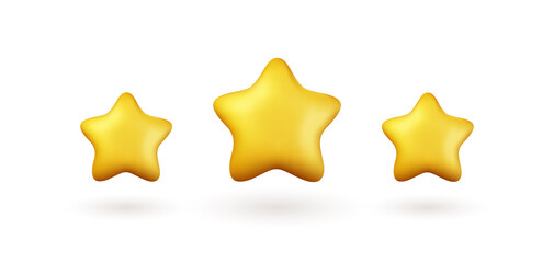 Gold stars set.