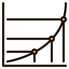 graph filled outline icon