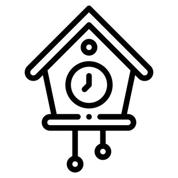 recommend clip art: cuckoo clock outline icon