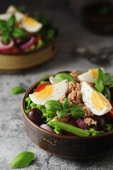 Nicoise salad - traditional French dish	
