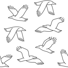 Cartoon rawen. Cute bird illustration. Contour print for nursery, kids apparel, poster, postcard, pattern.