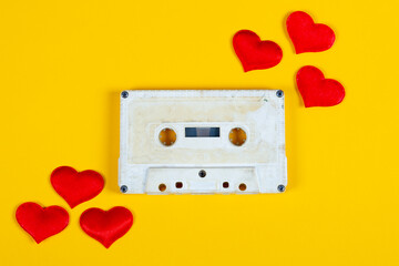 Audio Cassette with a Hearts