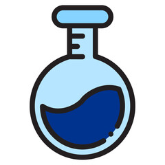 flask filled outline icon