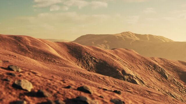 warm colored Sand dunes at sunset