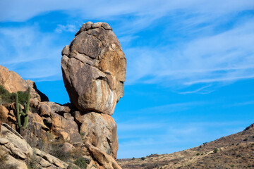 Beautiful rock formations in the Sonora desert