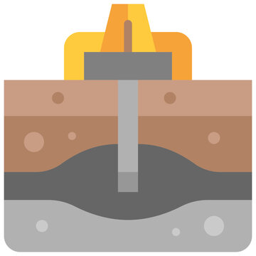 fossil fuel flat icon